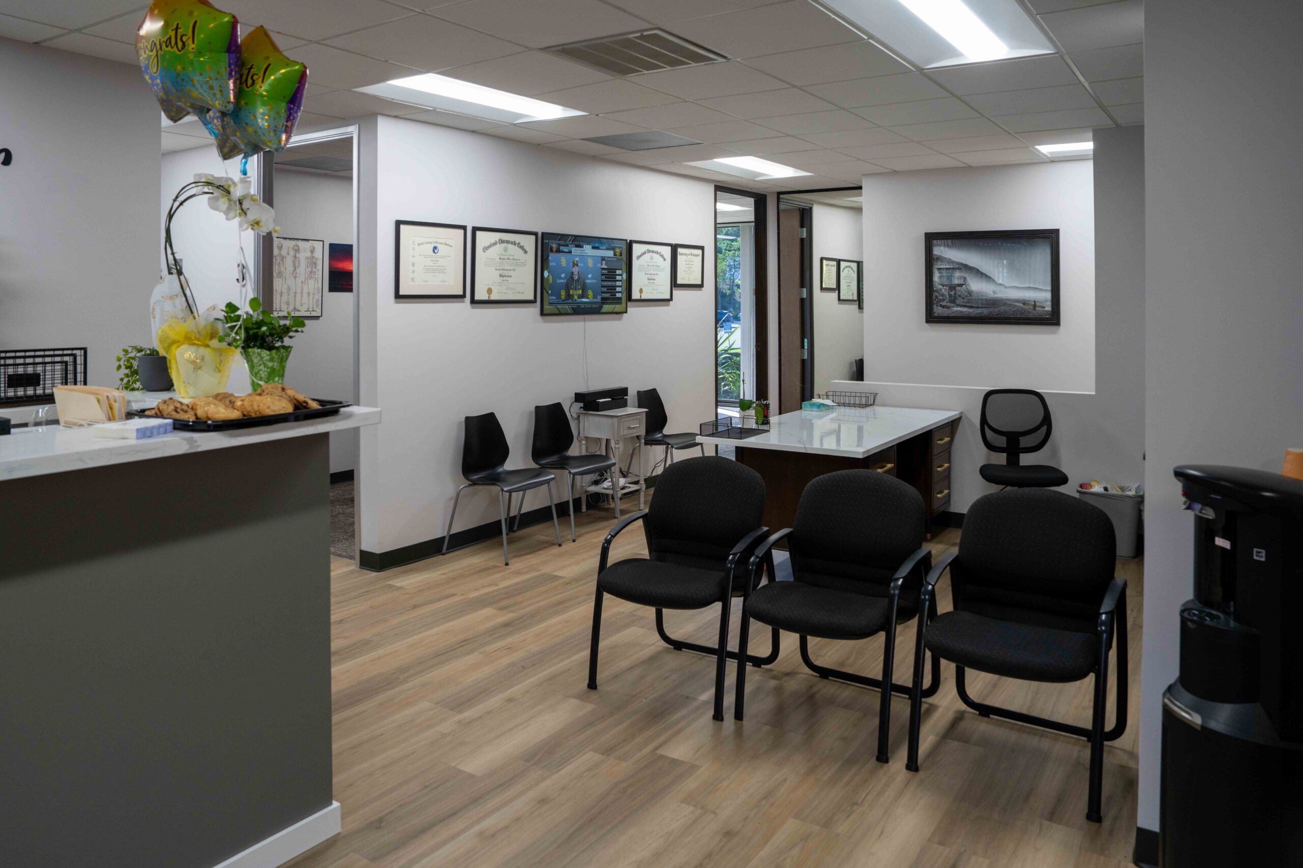 Chiropractic office waiting area — UTC San Diego