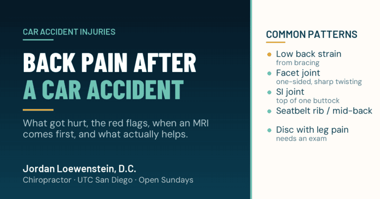 Back Pain After a Car Accident: What Got Hurt and What to Do
